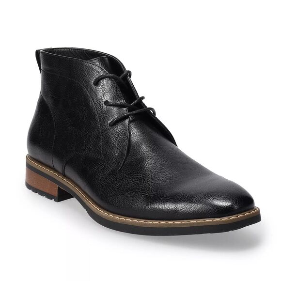 Sonoma Goods For Life® Size 9 Black Ledger Men\'s Chukka Boots OrthoLite Cushion
